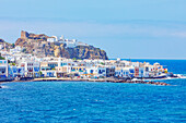 View of Mandraki town, Mandraki, Nisyros Island, Dodecanese Islands, Greece