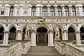 The Scala dei Giganti, the staircase leading up to the State Apartments on the first floor of the Palazzo Ducale, Venice, Italy.