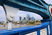  View from Tower Bridge, City of London, England, Great Britain 