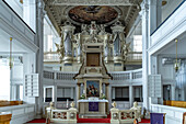  Altar of the castle church of Friedenstein Castle in Gotha, Thuringia, Germany  