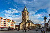  The Protestant Margarethenkirche at Neumarkt in Gotha, Thuringia, Germany  