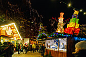  Haidhauser Christmas Market at Weißenburger Platz in Munich in Bavaria in Germany 