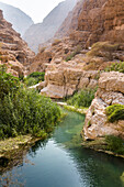 Wadi Shab, canyon near Tiwi, Sultanate of Oman, Arabian Peninsula, Middle East