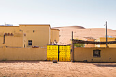 Village on the edge of the Sharqiya Sands, formerly known as Wahiba Sands, region of desert in Sultanate of Oman, Arabian Peninsula, Middle East