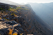 Canyon viwed from the Alila Jabal Akhdar hotel, nestled 2000 metres above sea level,  surrounded by Al Hajar Mountains, Sultanate of Oman, Arabian Peninsula, Middle East