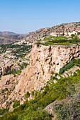 Perched villages of Jabal Al Akhdar (Green Mountains) around the Sayq plateau, Sultanate of Oman, Arabian Peninsula, Middle East