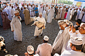 Cattle auction market on Friday morning at Nizwa, Ad Dakhiliyah Region, Sultanate of Oman, Arabian Peninsula, Middle East