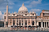 Exterior view of the Papal Basilica of Saint Peter in the Vatican City. Rome, Italy.