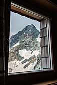  Austria, East Tyrol, Kals, Großglockner, View from the window of the Adlersruhe to the Großglockner 