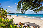 Scenic view of the Klong Muang Beach on a bright sunny day. Krabi Province, Thailand.