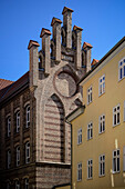 Gothic interesting building in Marktstrasse, Erfurt, state capital, Free State of Thuringia, Germany, Europe