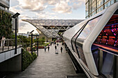 Crossrail Place and Garden, Canary Wharf, Docklands, Tower Hamlets, Isle of Dogs,  London, England, Vereinigtes Königreich, UK, Europa, Foster + Partners Architekten
