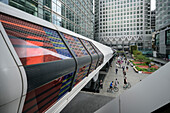 Lichttunnel, Crossrail Place, London, Canary Wharf, England, Vereinigtes Königreich, UK, Europa