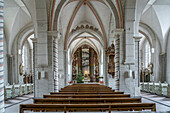  Interior of the church of St. James the Elder or Jakobikirche in Goslar, Lower Saxony, Germany  