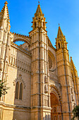  Fassade der Kathedrale La Seu, Palma de Mallorca, Mallorca, Balearen, Spanien 