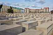 Holocaust Memorial Holocaust-Mahnmal. Designed by architect Peter Eisenman and engineer Buro Happold, Berlin, Germany.