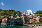 Summer View of Buildings in Vernazza, Cinque Terre, Italy