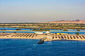 Strand auf der Insel Sir Bani Yas, Emirat Abu Dhabi, Vereinigte Arabischen Emirate (VAE), Naher Osten, Vorderasien