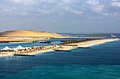 Strand auf der Insel Sir Bani Yas, Emirat Abu Dhabi, Vereinigte Arabischen Emirate (VAE), Naher Osten, Vorderasien