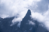 Detailaufnahme der Bergkette am Mont-Blanc, Panorama-Gondel, Mer de Glace, Vallee Blanche, Chamonix Mont Blanc, Haute Savoie, Frankreich