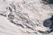 Blick auf das Gletschermeer am Mont-Blanc, Mer de Glace, Vallee Blanche, Chamonix Mont Blanc, Haute Savoie, Frankreich