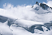Blick auf den Mont-Blanc, Panorama-Gondel, Mer de Glace, Vallee Blanche, Chamonix Mont Blanc, Haute Savoie, Frankreich