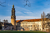  Weimar City Palace with Castle Tower Weimar, Thuringia, Germany, Europe 
