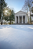  Temple of Minerva in the palace gardens of Schwetzingen Palace, Rhein-Neckar-Kreis, Baden-Württemberg, Germany, Europe 