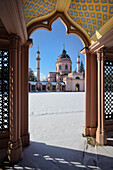 Moschee im Schlossgarten des Schloss Schwetzingen, Rhein-Neckar-Kreis, Baden-Württemberg, Deutschland, Europa