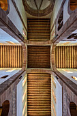Holzdecke in der Klosterkirche der Benediktinerabtei Kloster Alpirsbach, Landkreis Freudenstadt, Schwarzwald, Baden-Württemberg, Deutschland, Europa
