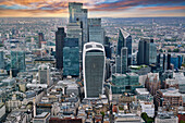Skyline, City of London, Buildings of the financial district, Views from The Shard, London, England, UK