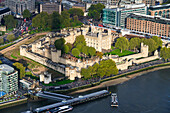  Tower of London, Themse, Ansichten vom Shard, London, England, Großbritannien 