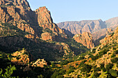 Landscape on the road through Djebel Lekst ,Chtouka Ait Baha province,Anti-Atlas,Morocco,North Africa