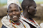  Portrait of a Maasai woman in traditional clothing, Tanzania, East Africa, Africa 