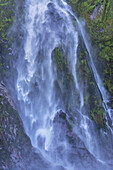 Waterfall, Fiordland National Park, Milford Sound, South Island, Southland, New Zealand, Australasia 