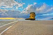 Rock formation shaped like a boot, Punakaiki, Paparoa National Park, South Island, New Zealand