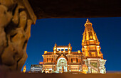 Baron Empain Palace at night, Cairo, Egypt