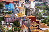  Colorful houses and roofs in the old town of Porto, Portugal 