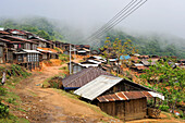 Akha tribe village in the mountains surrounding Muang La, Oudomxay Province in northwestern Laos, Southeast Asia