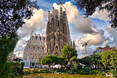 Facade of the Nativity, The Sagrada Familia Basilica. Barcelona. Spain