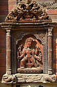 Nepal, Patan, Royal Palace, wall niche, image of a deity, 