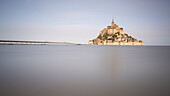  Castle in the sea, Mont St. Michel, Normandy, France, Europe 