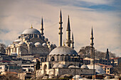  Rüstem Pasha Mosque and Suleymaniye Mosque on the Third Hill in Eminonu, Istanbul, Türkiye  