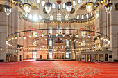 Innenraum der Süleymaniye-Moschee in Istanbul, Türkei 