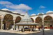 Shadirvan Fountain in the courtyard of the Fatih Mosque in Fatih, Istanbul, Türkiye  