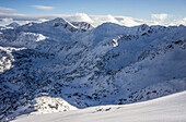 Berglandschaft im Winter, Iim Pirin Nationalpark, Bansko, Oblast Blagoewgrad, Bulgarien