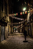  Nighttime alleys in Biarritz, Nouvelle-Aquitaine, France 