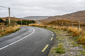  Country road between Maam Cross and Maum Bridge, Oughterard, County Galway, Ireland 