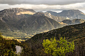  View over the Rumija Mountains near Bar, Montenegro 