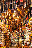  Historic grocery store in the old town of Palma de Mallorca, Mallorca, Balearic Islands, Spain 